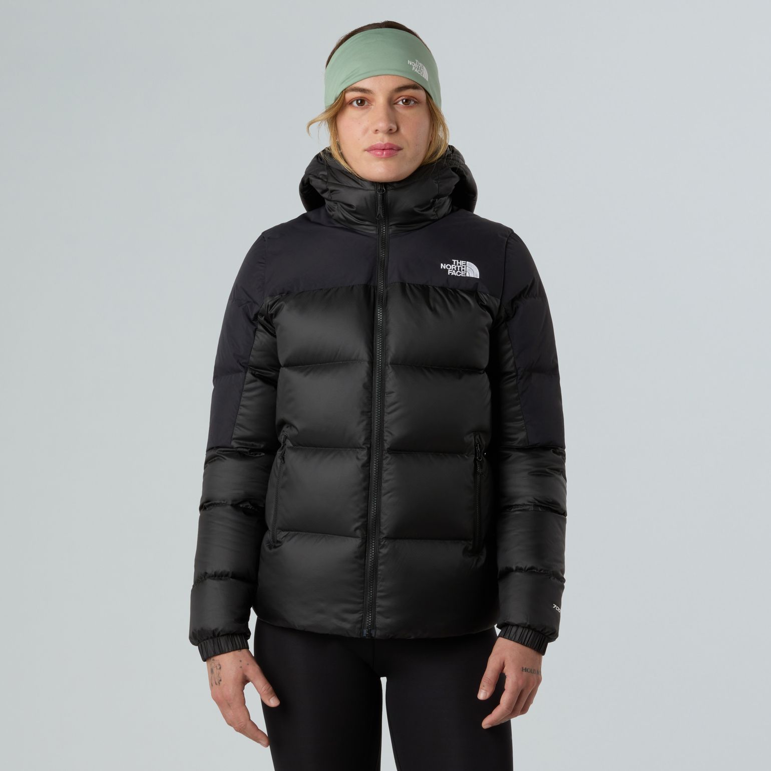 The North Face Women's Diablo Down 2.0 Hooded Jacket TNF Black Heather/TNF Black