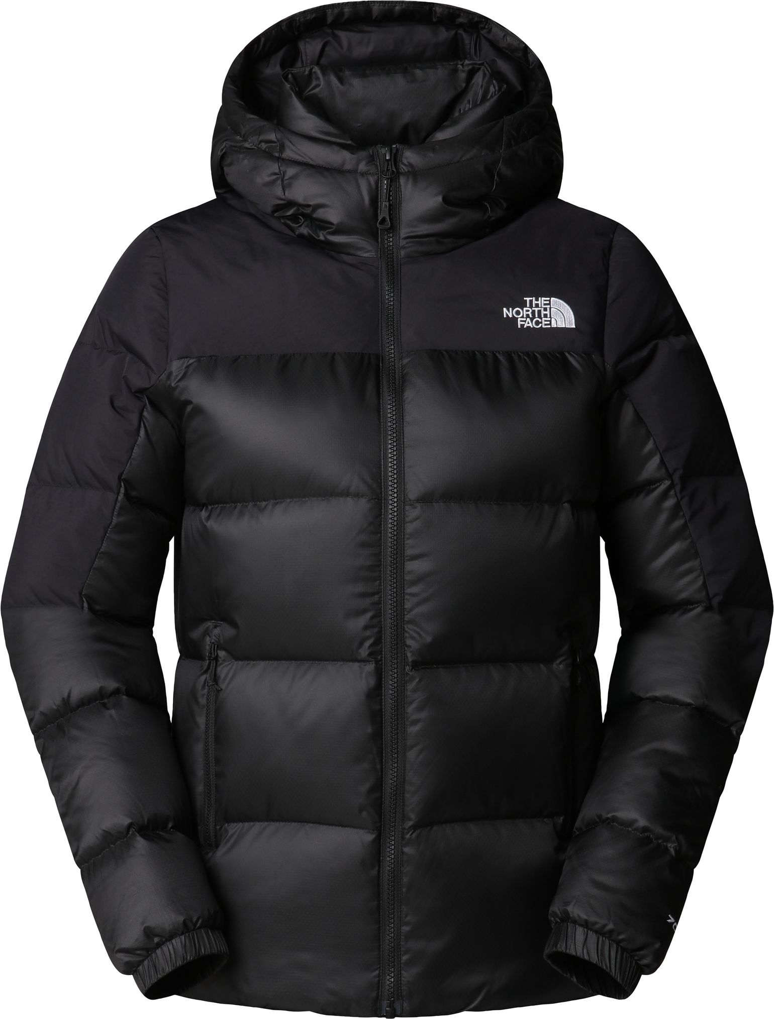 The North Face Women's Diablo Down 2.0 Hooded Jacket TNF Black Heather/TNF Black