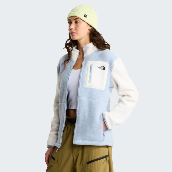 The North Face Women's Yumiori Full Zip Fleece Jacket Frost Grey/White Dune/Frost Grey The North Face