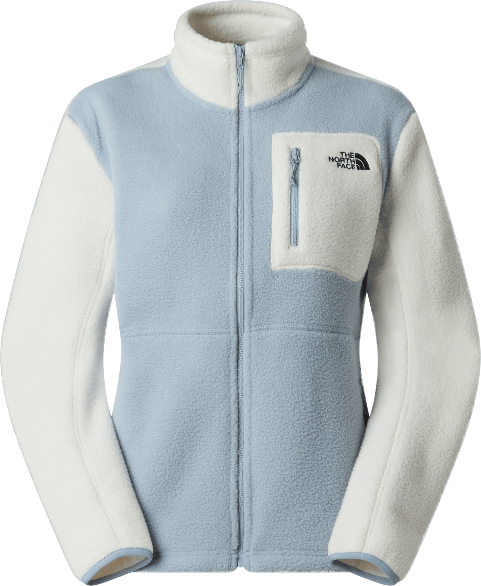 The North Face Women's Yumiori Full Zip Fleece Jacket Frost Grey/White Dune/Frost Grey
