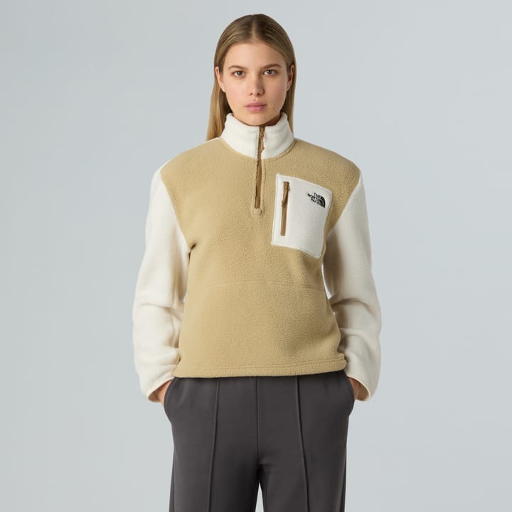 The North Face Women's Yumiori 1/4 Zip Khaki Stone/White Dune The North Face
