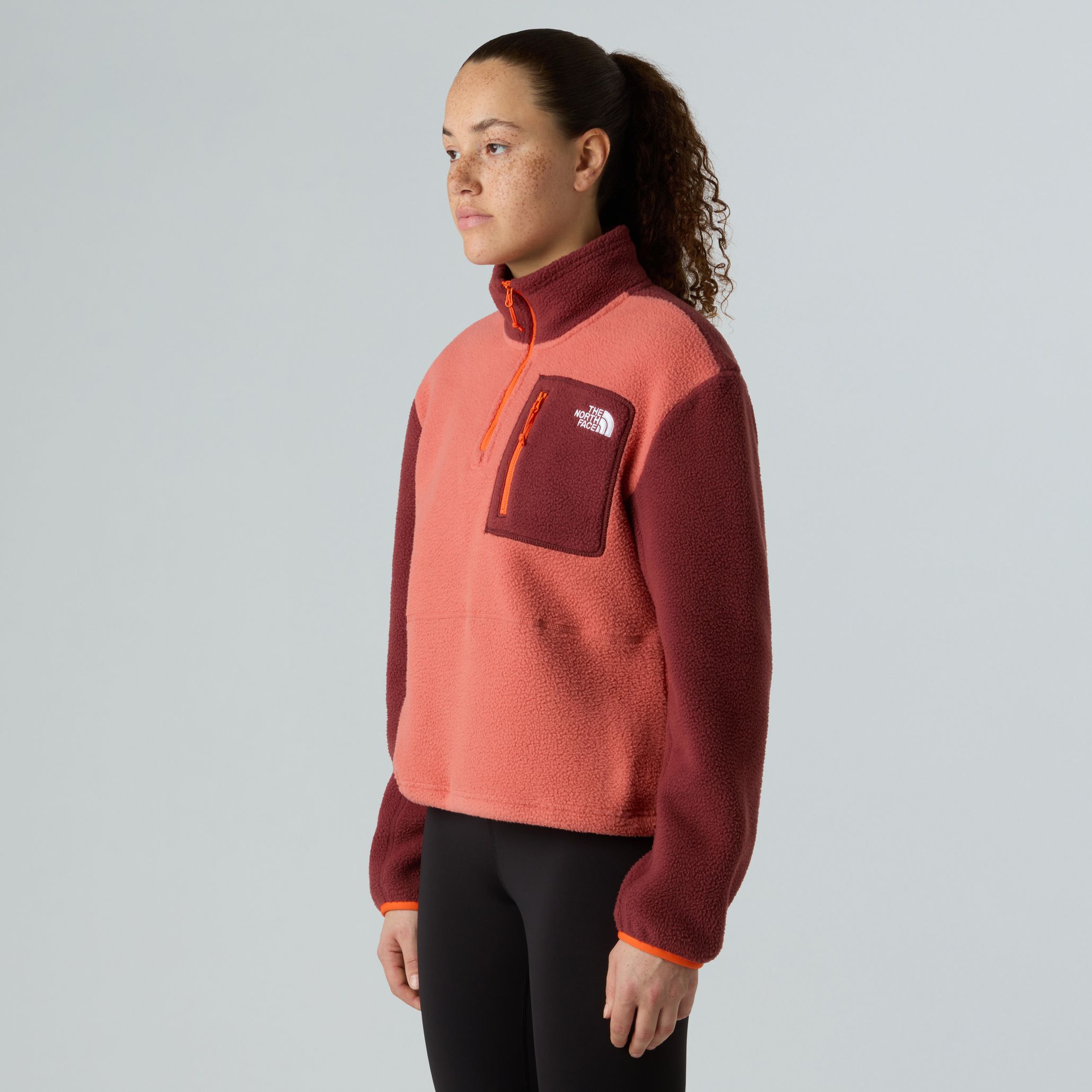 The North Face Women's Yumiori 1/4 Zip Mars Dust/Sumac/Solar Flare