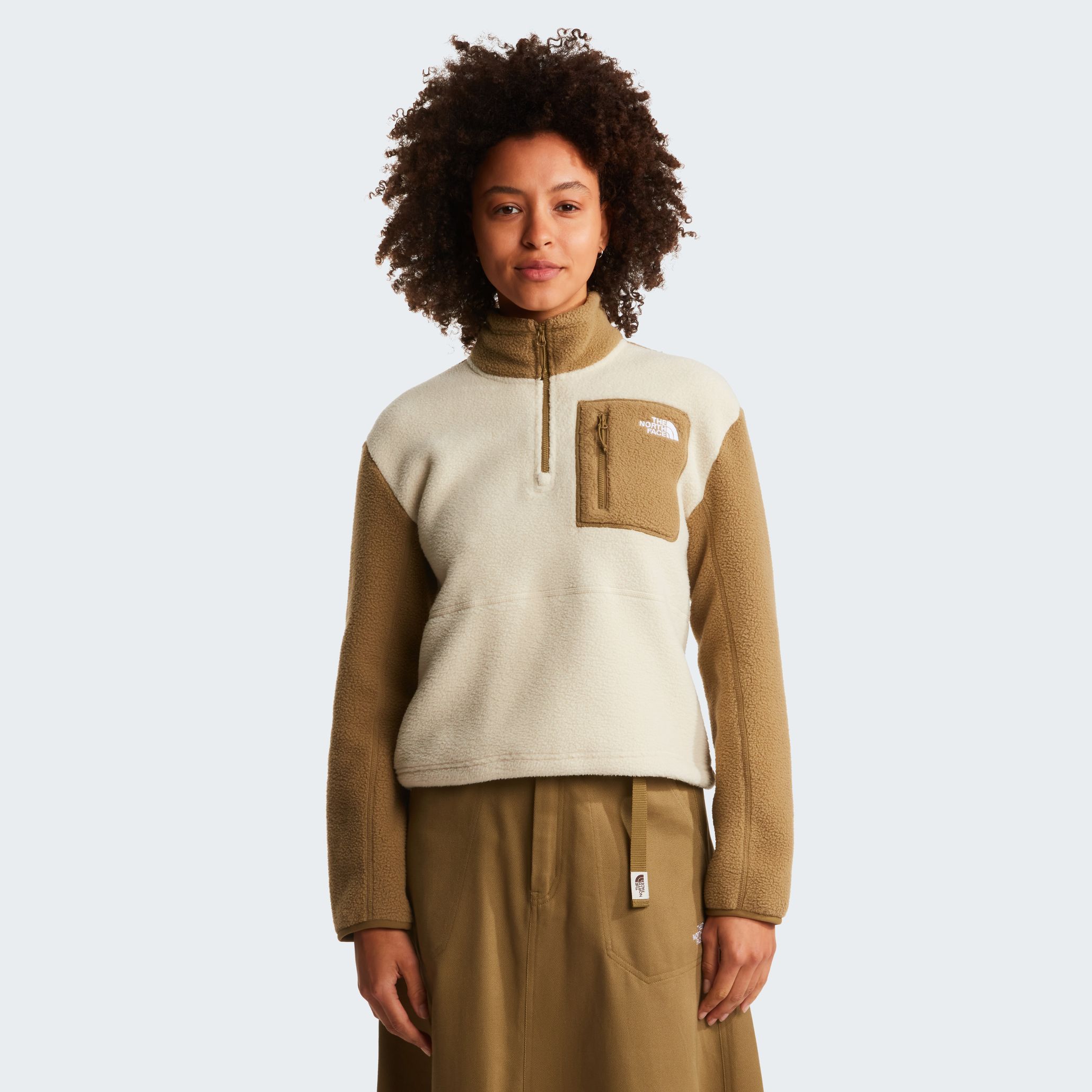 The North Face Women's Yumiori 1/4 Zip Desert Stone/Cedar/Cedar