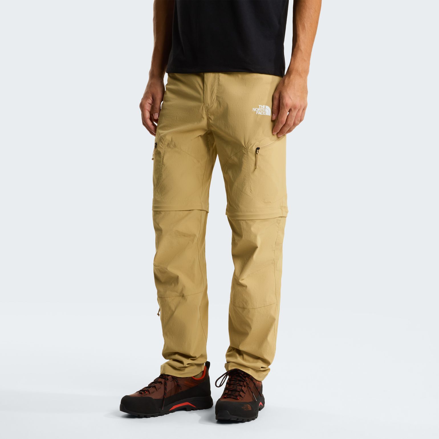 The North Face Men's Exploration Convertible Regular Tapered Pants Khaki Stone