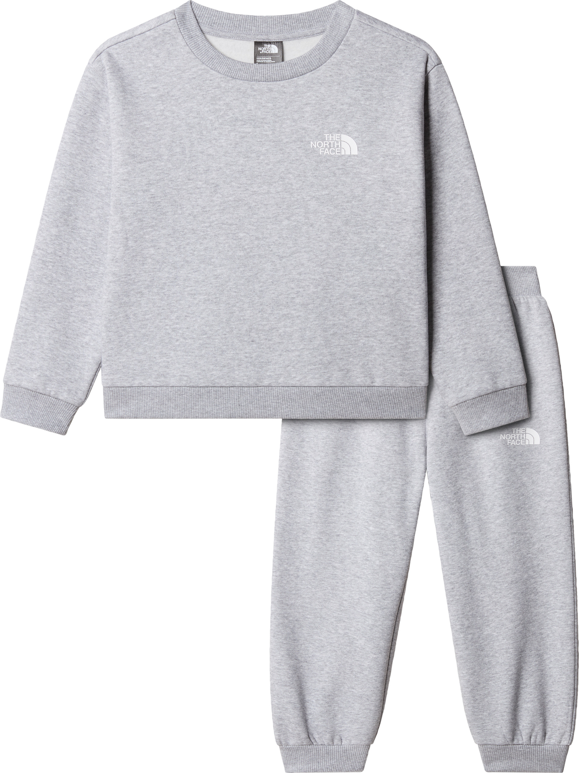 The North Face Kids' Simple Dome Fleece Set TNF Light Grey Heather Pitkähihaiset paidat 3