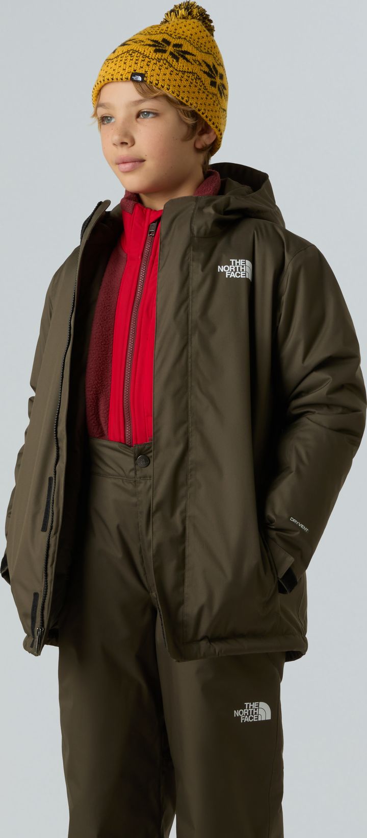 The North Face Teens' Snowquest Jacket New Taupe Green The North Face The North Face Teens' Snowquest Jacket New Taupe Green The North Face