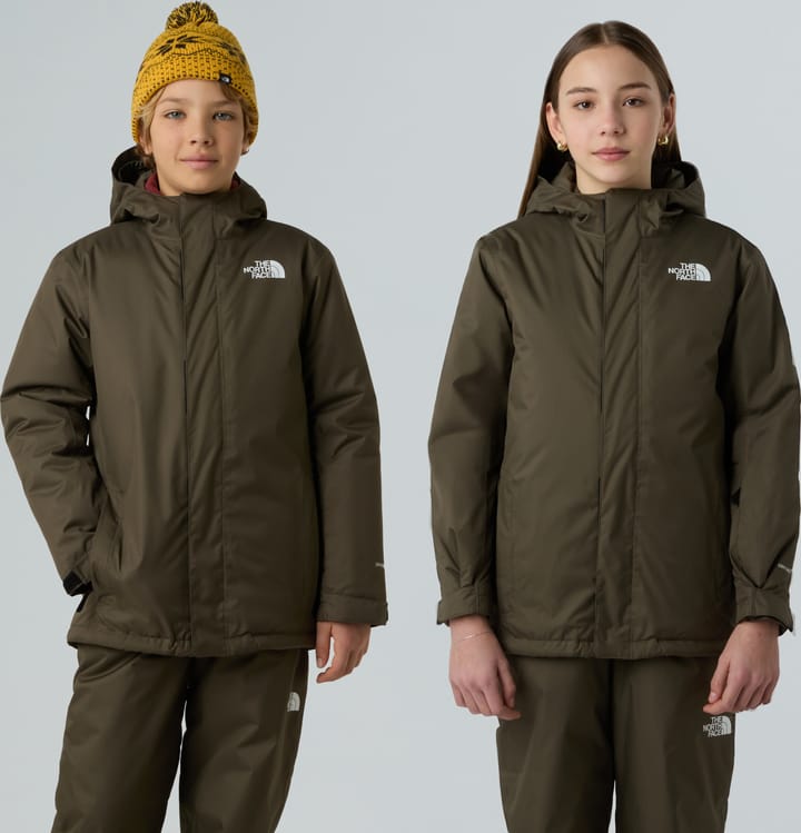 The North Face Teens' Snowquest Jacket New Taupe Green The North Face The North Face Teens' Snowquest Jacket New Taupe Green The North Face