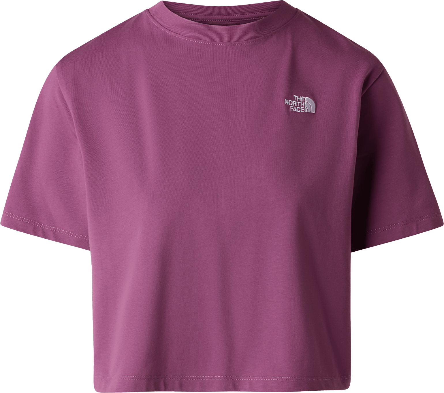 The North Face Women's Evolution Simple Dome Crop Relaxed Short Sleeve T-Shirt Chroma Purple