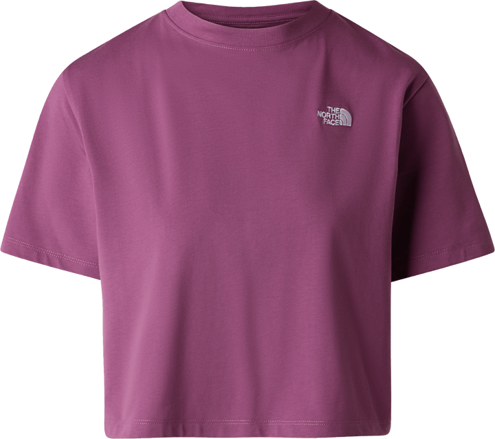 The North Face Women's Evolution Simple Dome Crop Relaxed Short Sleeve T-Shirt Chroma Purple The North Face