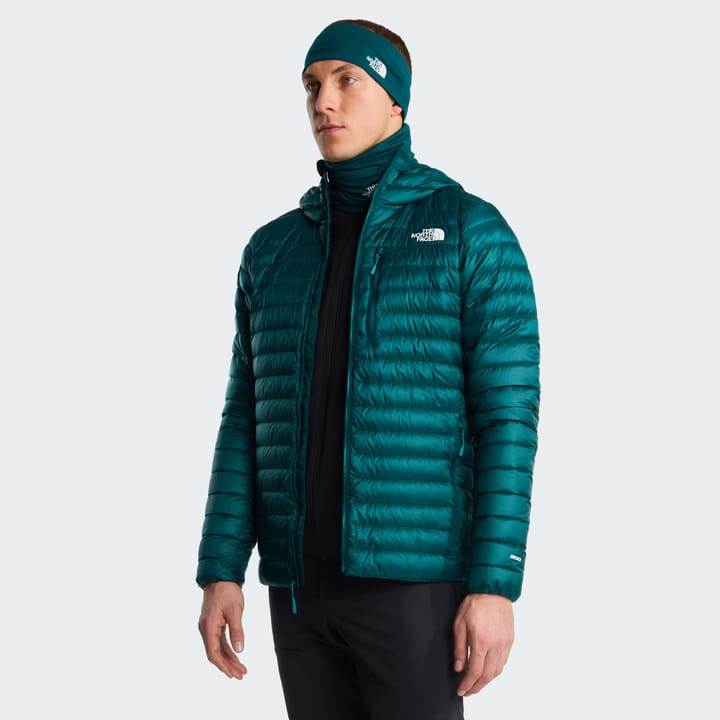 The North Face Men's Bettaforca Lightweight Down Hooded Jacket Pacific Teal/Restorativ Teal The North Face