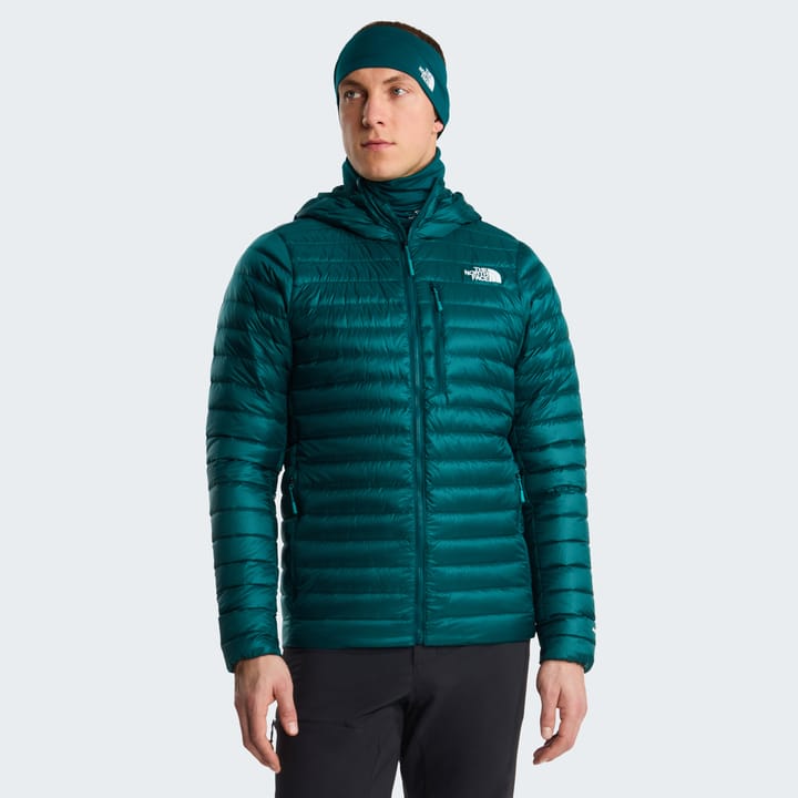 The North Face Men's Bettaforca Lightweight Down Hooded Jacket Pacific Teal/Restorativ Teal The North Face