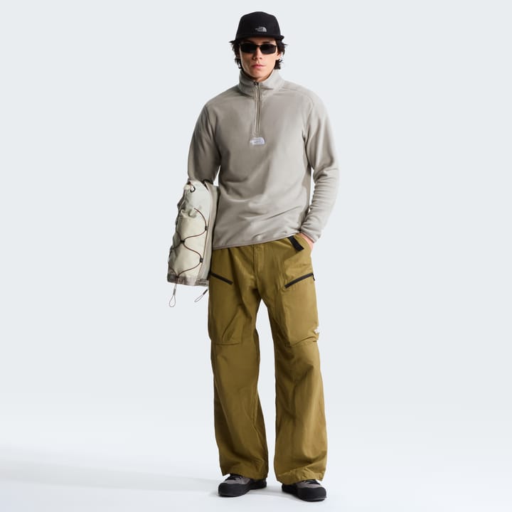 The North Face Men's Glacier 1/4 Zip Fleece - Embroidered Logo Stone Slab The North Face