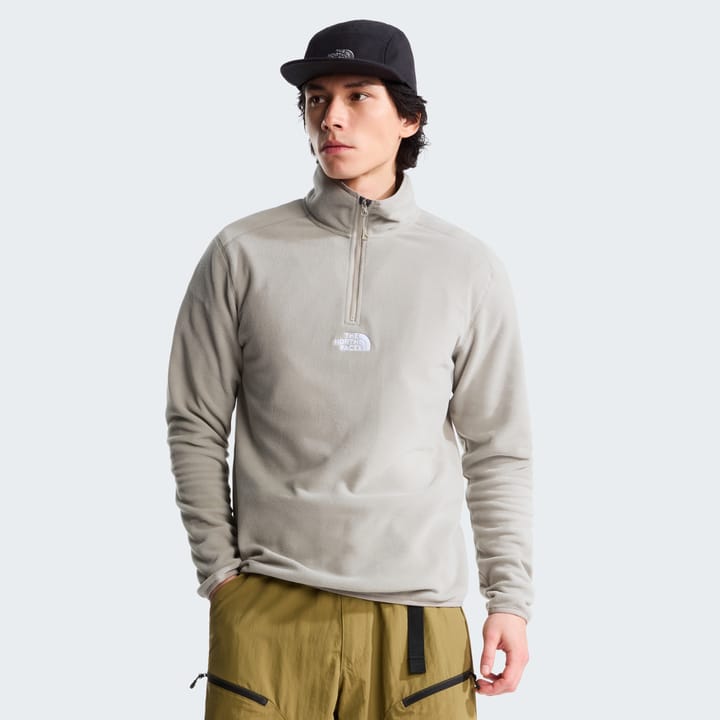 The North Face Men's Glacier 1/4 Zip Fleece - Embroidered Logo Stone Slab The North Face