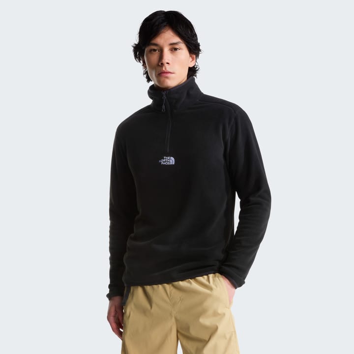 The North Face Men's Glacier 1/4 Zip Fleece - Embroidered Logo TNF Black The North Face