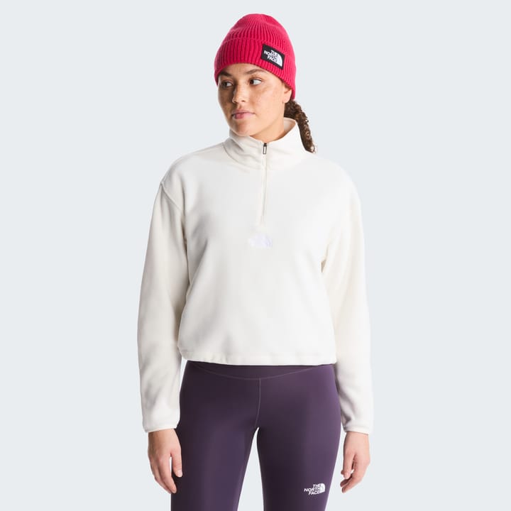 The North Face Women's Glacier Novelty Logo 1/4 Zip Fleece White Dune The North Face