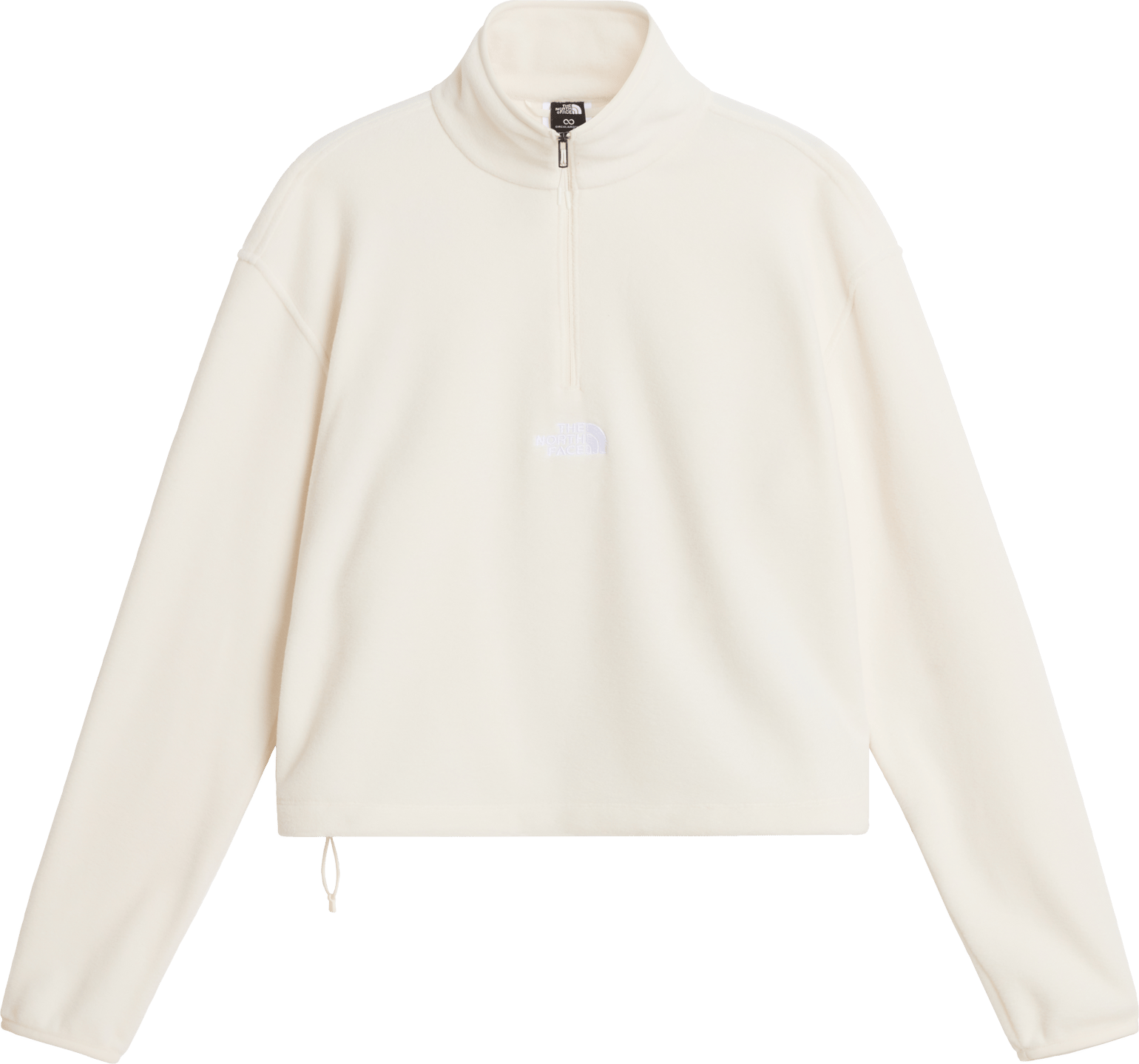 The North Face Women's Glacier Novelty Logo 1/4 Zip Fleece White Dune