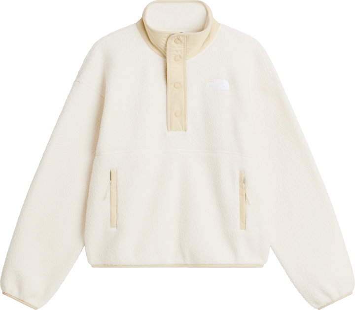 The North Face Women's Cragmont 1/2 Snap Fleece Jacket White Dune/Desert Stone The North Face