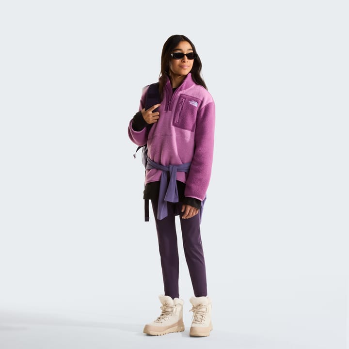 The North Face Teens' Yumiori 1/4 Zip Fleece Jacket Hushed Lavender/Chroma Purple The North Face