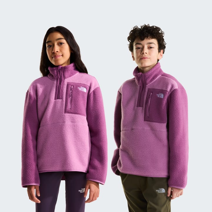 The North Face Teens' Yumiori 1/4 Zip Fleece Jacket Hushed Lavender/Chroma Purple The North Face