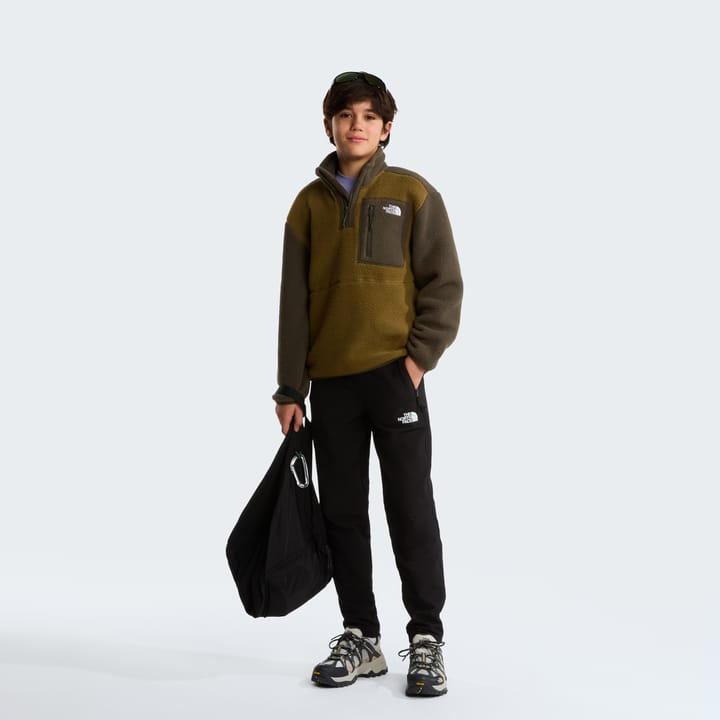 The North Face Teens' Yumiori 1/4 Zip Fleece Jacket Caraway Seed/New Taupe Green The North Face