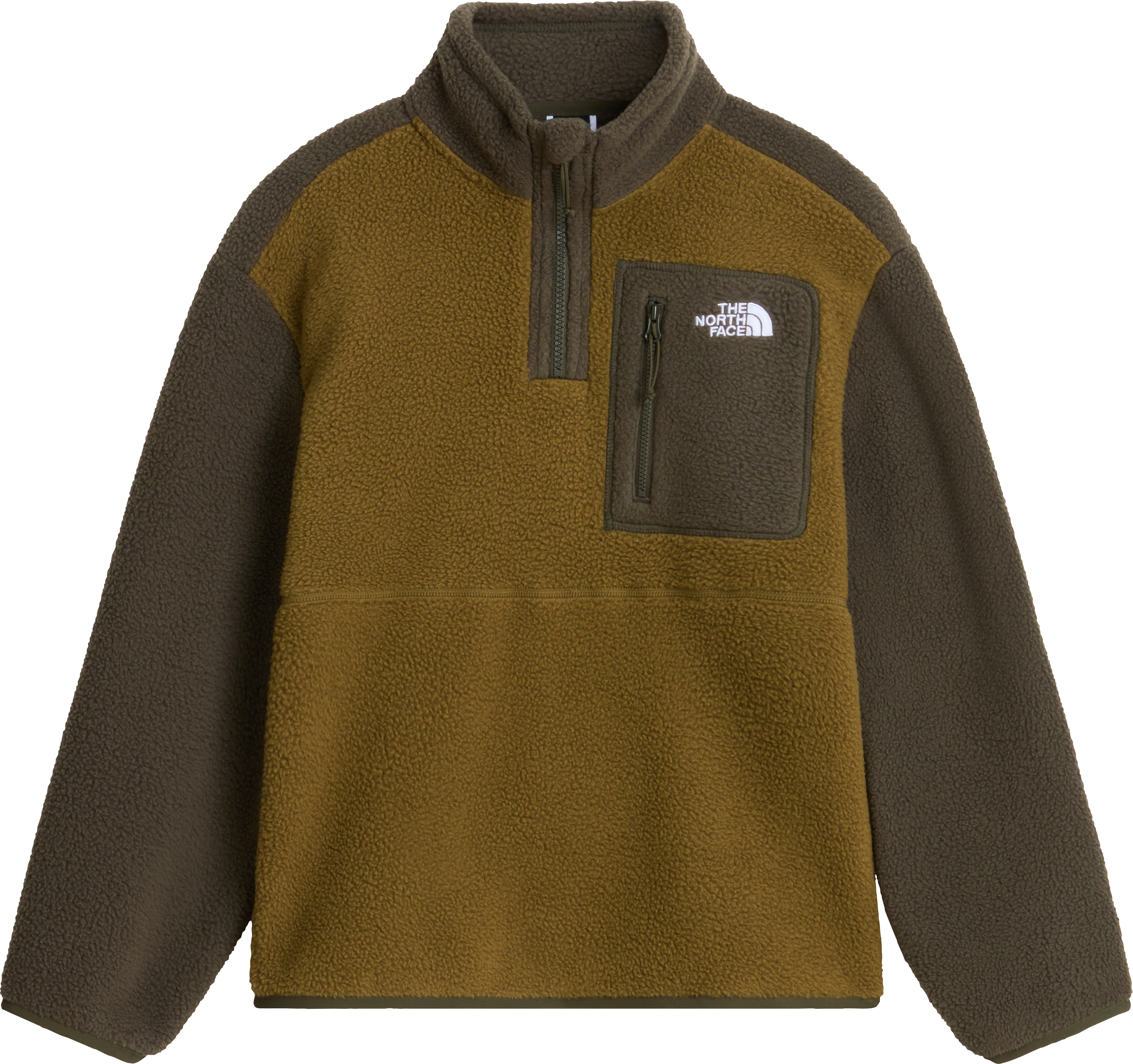The North Face Teens' Yumiori 1/4 Zip Fleece Jacket Caraway Seed/New Taupe Green