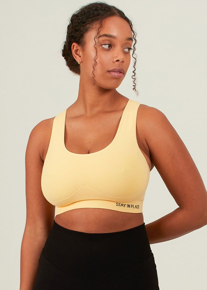 Stay In Place Rib Seamless Sports Bra Butter