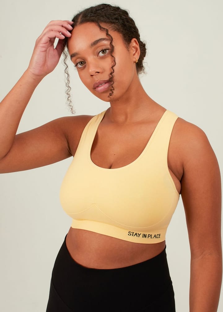 Stay In Place Rib Seamless Sports Bra Butter StayInPlace
