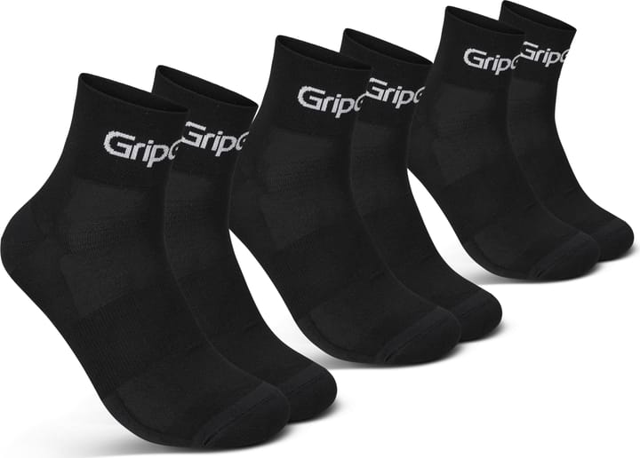 Gripgrab RIDE Low Cut Socks 3-Pack Black Gripgrab