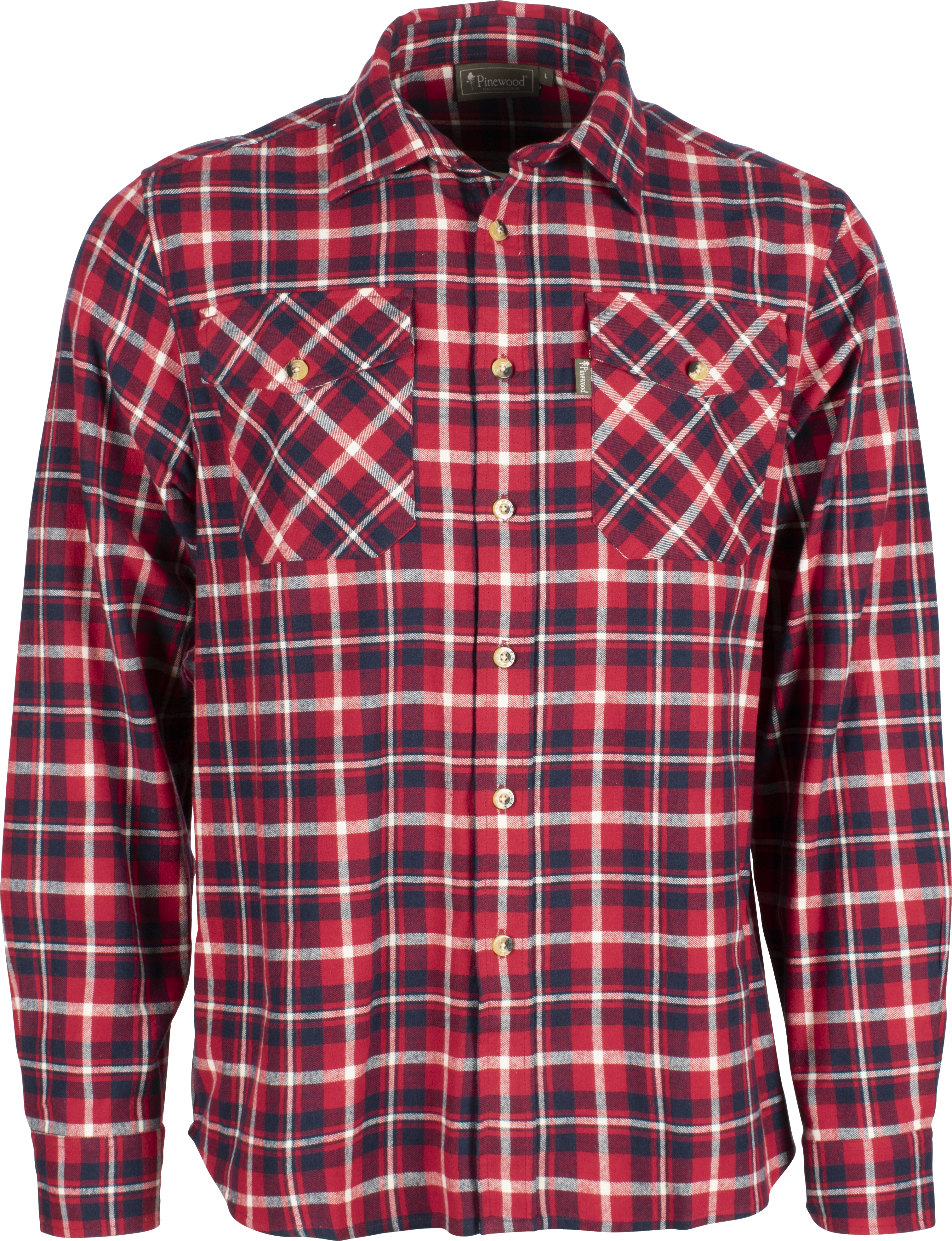 Pinewood Men's Härjedalen Shirt Red/Navy, XL