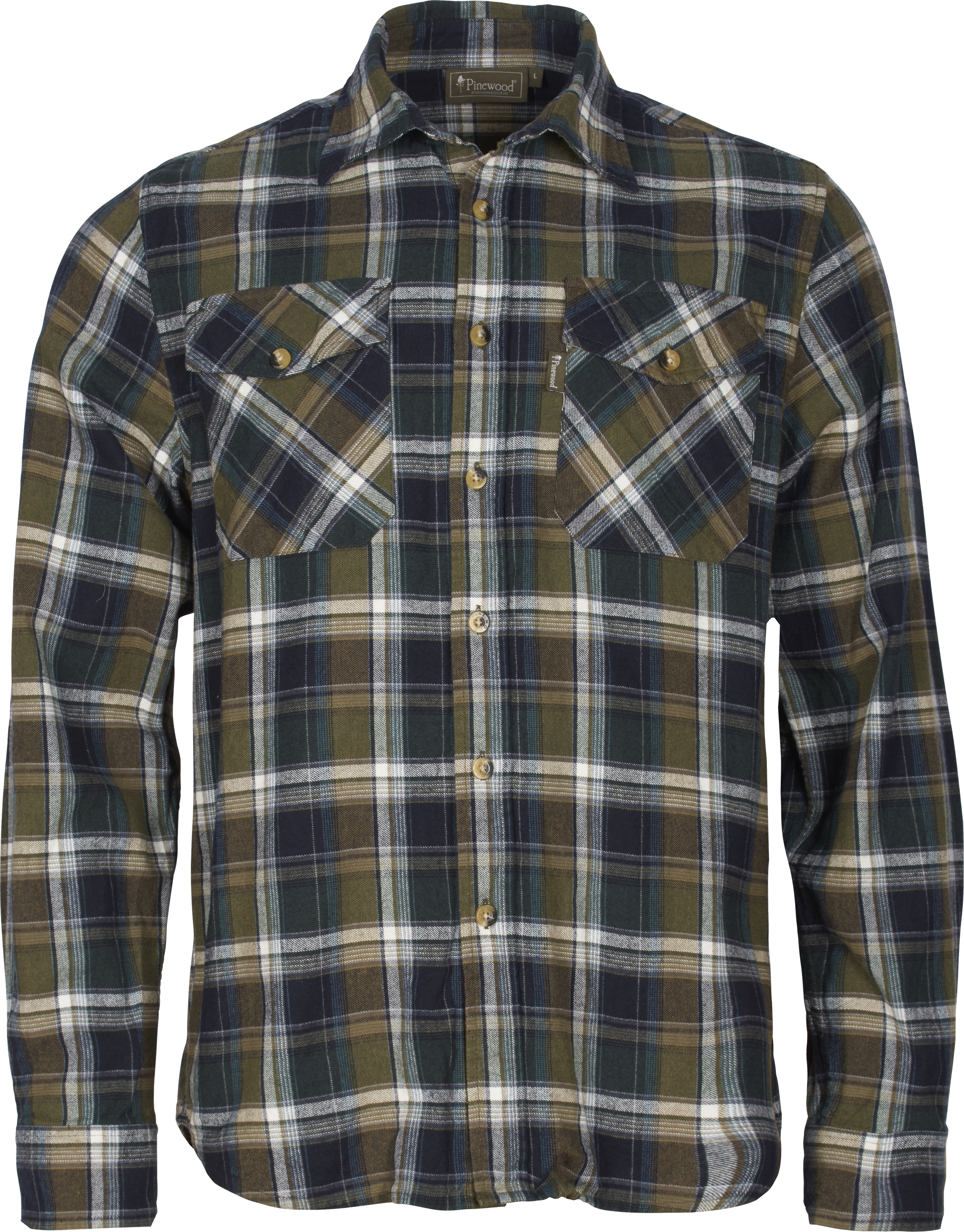 Pinewood Men's Härjedalen Shirt Green/Navy, S