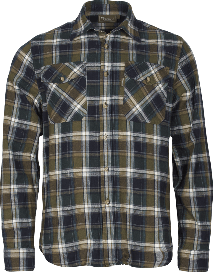 Pinewood Men's Härjedalen Shirt Green/Navy Pinewood