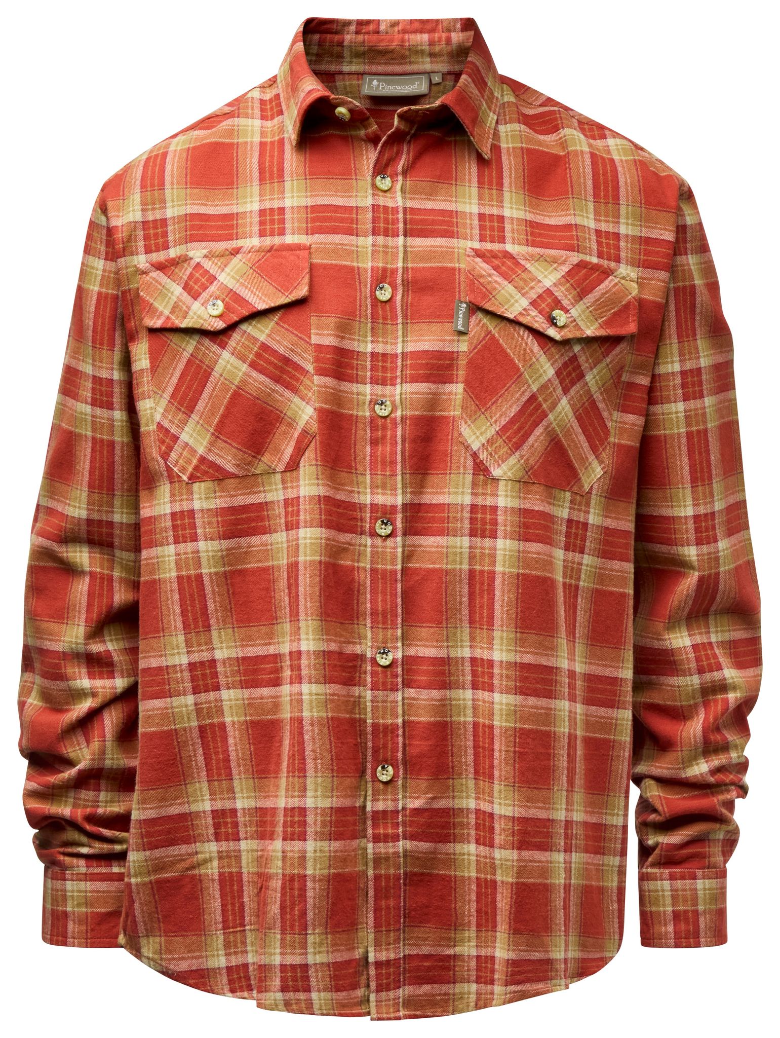 Pinewood Men's Härjedalen Shirt Terracotta/d.sand