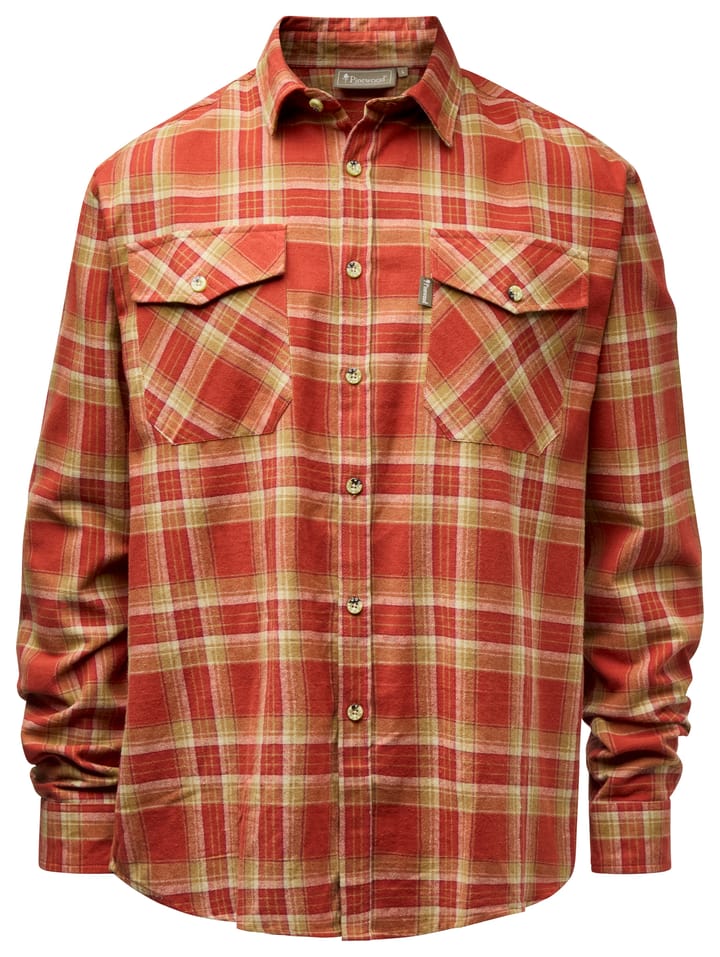 Pinewood Men's Härjedalen Shirt Terracotta/d.sand Pinewood
