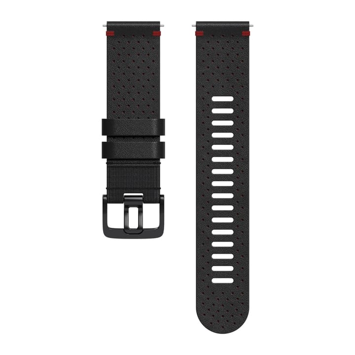 Polar Perforated Leather Wristband 22 Mm Black/Red Polar Polar Perforated Leather Wristband 22 Mm Black/Red Polar