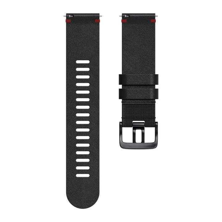 Polar Perforated Leather Wristband 22 Mm Black/Red Polar Polar Perforated Leather Wristband 22 Mm Black/Red Polar