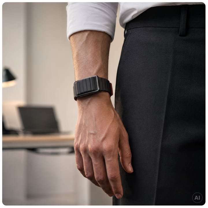 Polar Loop Magnetic Silicone Wristband Cherry Black Polar