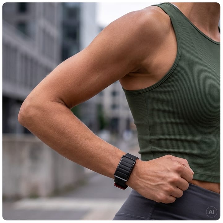 Polar Loop Magnetic Silicone Wristband Cherry Black Polar