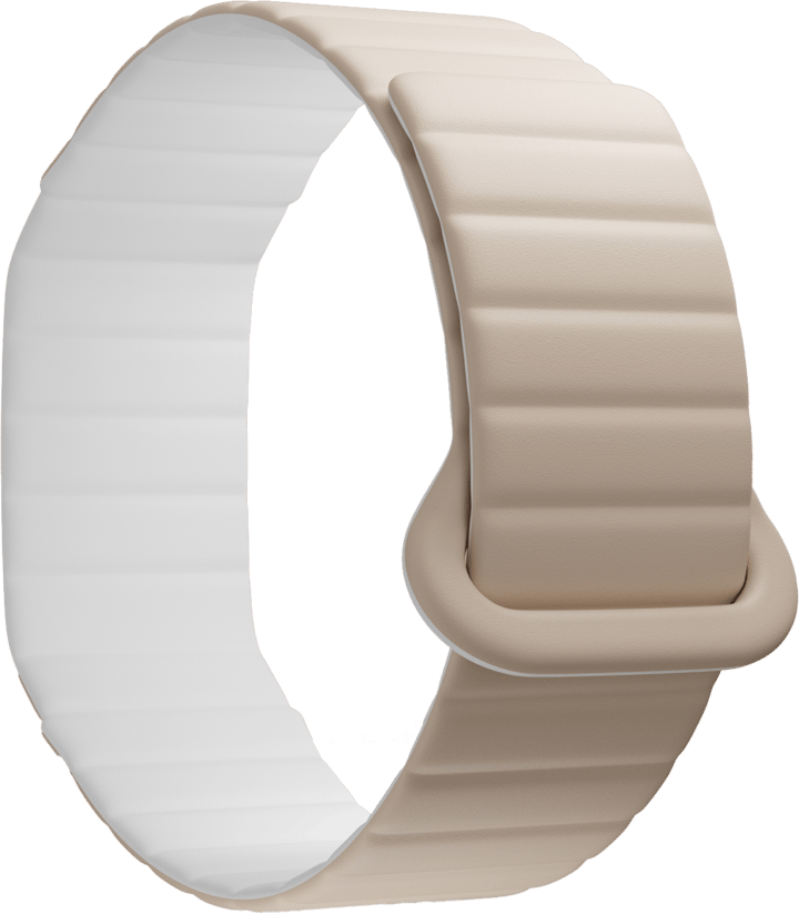 Polar Loop Magnetic Silicone Wristband Beige White Polar