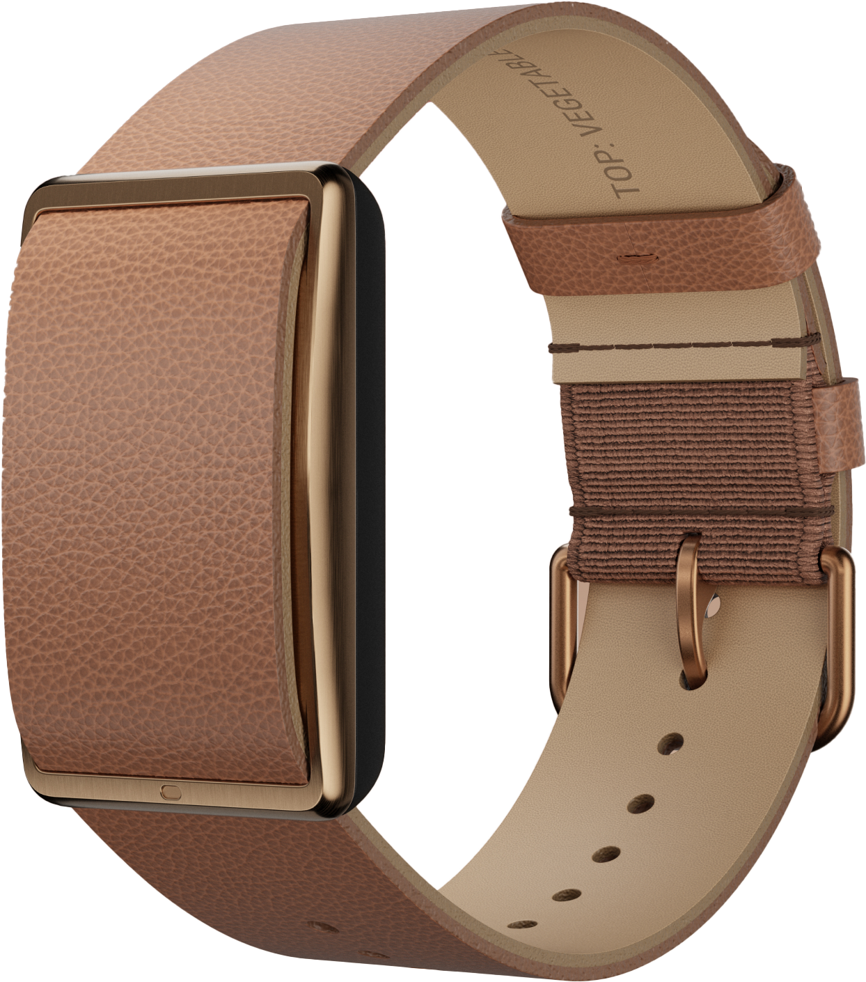 Polar Loop Leather Wristband Brown