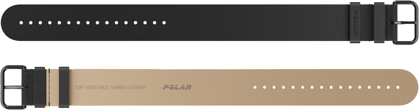 Polar Loop Leather Wristband Black