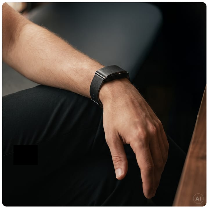 Polar Loop Leather Wristband Black Polar