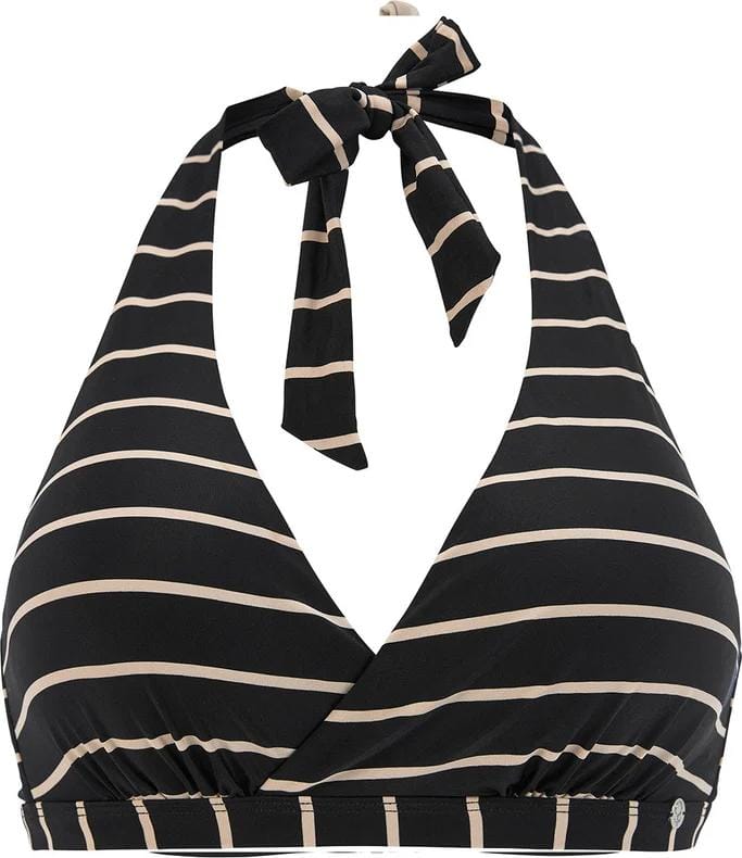 Swegmark Maui Halterneck Bikini Bra Black/beige Stripe