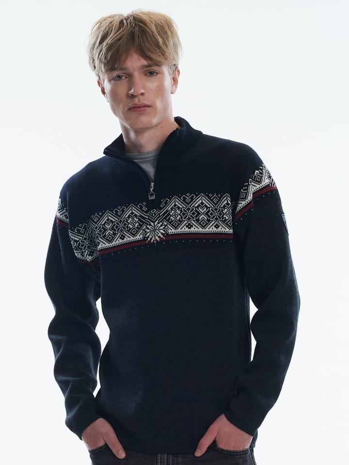Dale of Norway Moritz Masc Sweater Dark Charcoal/Raspberry Black/Off White Dale of Norway