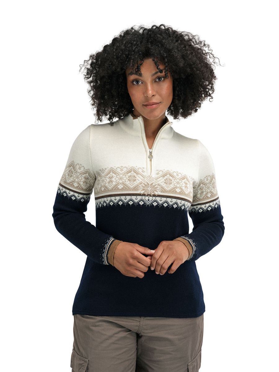 Dale of Norway Women's Moritz Sweater Navy/Bronze/Beige/Offwhite