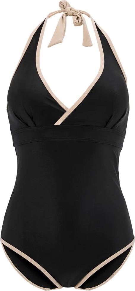 Swegmark Haiti Halterneck Swimsuit Black/beige Swegmark