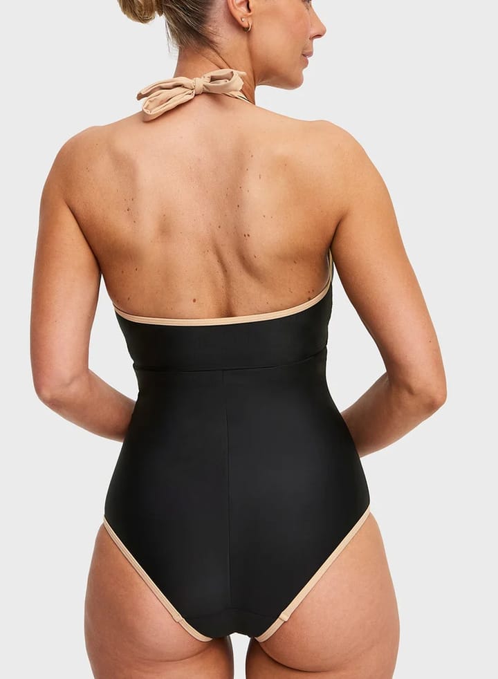 Swegmark Haiti Halterneck Swimsuit Black/beige Swegmark