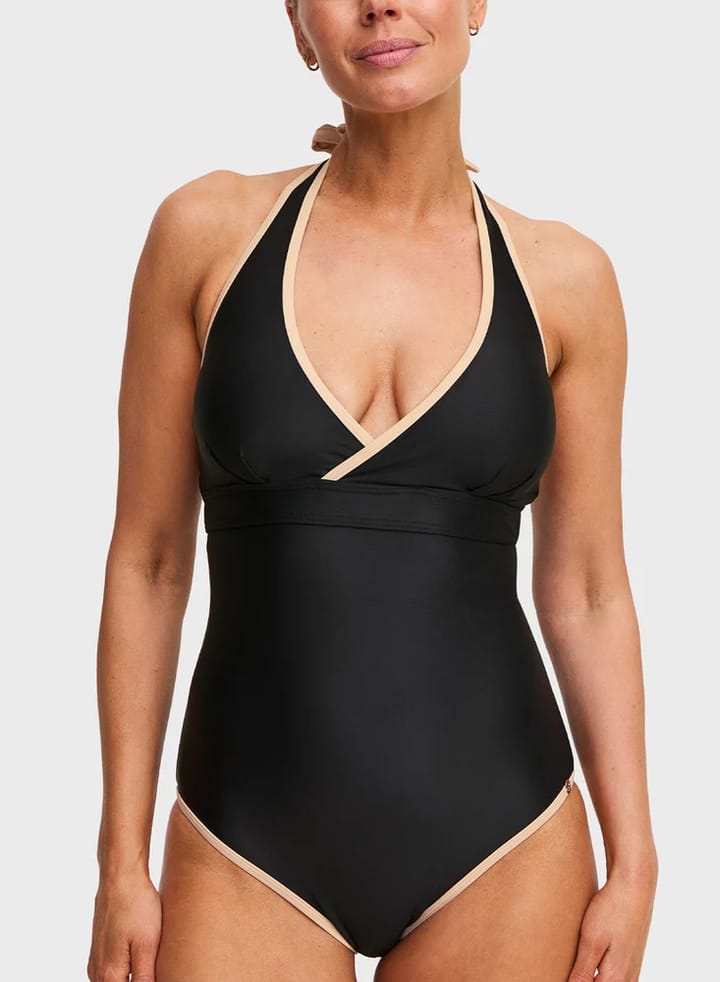 Swegmark Haiti Halterneck Swimsuit Black/beige Swegmark