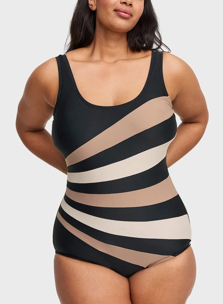 Swegmark Action Swimsuit Black/nougat/beige Swegmark