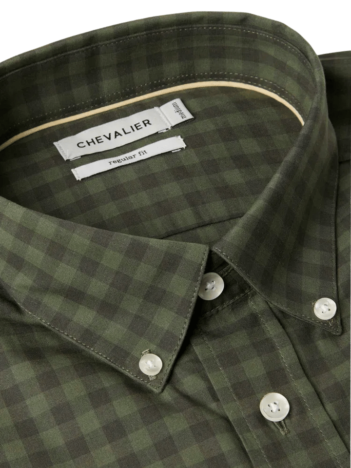 Chevalier Men's Betley Regular Fit Shirt Glade Green Checked Chevalier