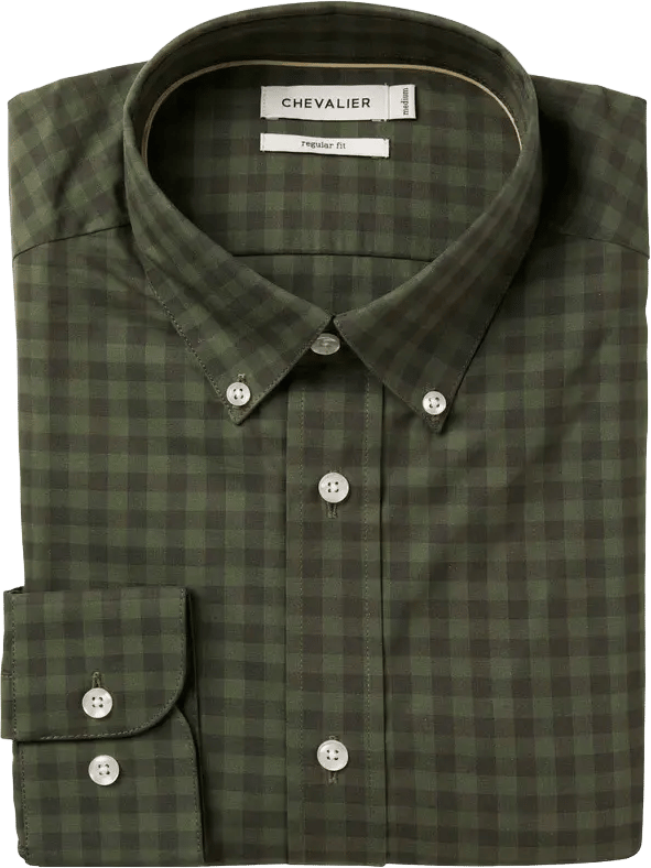 Chevalier Men's Betley Regular Fit Shirt Glade Green Checked Chevalier